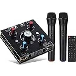 ISKDJBJG Karaokemaskin Med Dubbla Mikrofoner Bluetooth 5.0