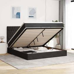 vidaXL Osmannisk Sengeramme Med Madrasser 180x200 cm Fløjl Sort Sengesæt