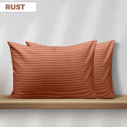 Supreme Stripe Pillow Case Orange, Brown (75x50cm)