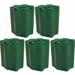 Selections Set of 5 Green Plastic Garden Lawn Edging 9m x 15cm Roll