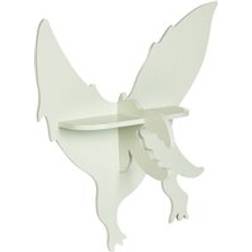 Beliani Mdf Wall Mounted Shelf Dinosaur Kids Room Light Green