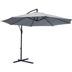 KCT 3m Large Grey Garden and Patio Cantilever Parasol