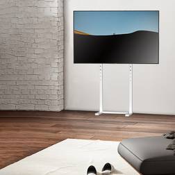 Unho Height Adjustable TV Floor Stand For 32-65 Inch TV White