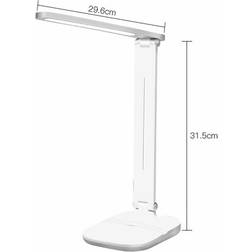Zeuxo Touch LED Desk Bedside Study Reading Light USB Ports Dimmable Table Lamp