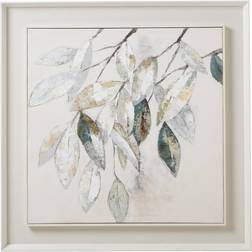 Hill Interiors Dolce Mottle Leaf Brown Framed Art 100x100cm