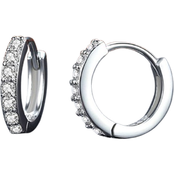 Shein Cubic Zirconia Decor Hoop Earrings