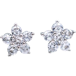 Shein Rhinestone Flower Stud Earrings