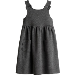 H&M Girls Grey Bow-detail jersey school dress 8-10Y