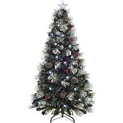 WeRChristmas Pre-Lit Fibre Optic Multi-Function 5 feet Christmas Tree