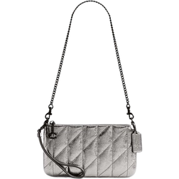 Coach Pouch Bag With Quilting Pewter/anthracite (One Size)