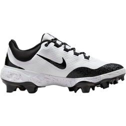 Nike Men's Alpha Huarache Elite 4 MCS Baseball Cleats, Size 14, White/Black/White