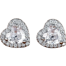 Shein Rhinestone Heart Design Stud Earrings