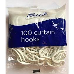 Swish Curtain Hooks White 100 Retail Pack