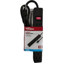 Hyper Tough Hyper Tough 6 Outlets Power Strip with 2.5 ft Cord Black Single Pack