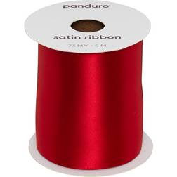 Panduro Hobby Rødt Satengbånd 73 mm Bredt 5 Meter Langt