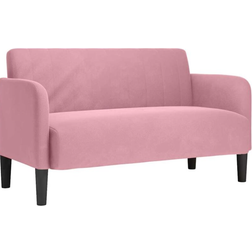 vidaXL Loveseat Rosa 109 cm Sammet Soffa 124cm 2-sits