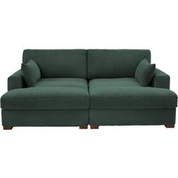 Wade Logan Bentura 83.86 Inch Recessed Arm Modular Sofa 83.9" 2 Seater