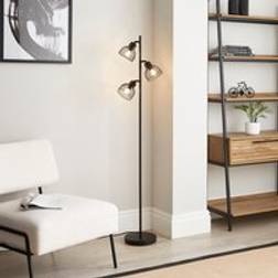 Dunelm Adjustable 3 Light - Black Floor Lamp