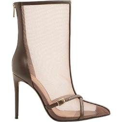 River Island Mesh Heeled Boot - Brown