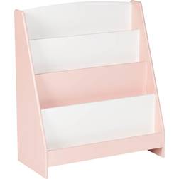 Beliani Scaffale Per Bambini Con 4 Ripiani In MDF In Legno Rosa Pastello Liloet
