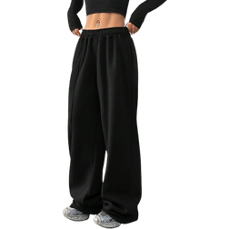 Shein Casual Loose Drawstring Waist Sweatpants - Plain Color