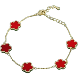 Shein 1pc Fashion Copper Flower Decor Bracelet For Women For Daily Life