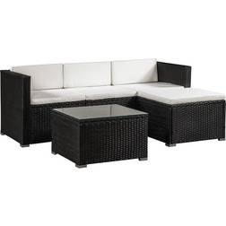 Juskys Juskys Polyrattan Lounge Punta Lounge-Set, 1 Tisch einschl. 1 Sofas