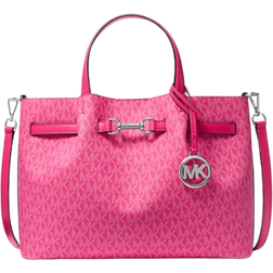 Michael Kors Carson Medium Signature Logo Satchel - Pink