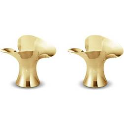 Georg Jensen Bloom forgyldt Lysestage 2stk
