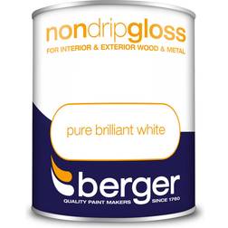 Berger Drip Gloss Pure Wood Paint Pure Brilliant White 0.75L