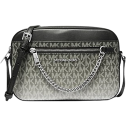 Michael Kors Jet Set Large Ombré Signature Logo Crossbody Body Black (ONE SIZE)
