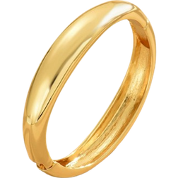 Shein 1pc Golden Fashionable & Simple Drum Surface Bracelet, Suitable For Daily Wear, Work, French-style Romantic Minimalist Wind, Friend Gathering, High-en