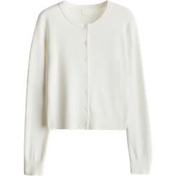 H&M Finstrikket Cardigan - Hvit