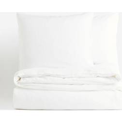 H&M Linen-blend Double/king Size Set Duvet Cover White (200x200cm)