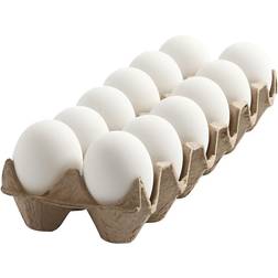 Creativ Company Plastägg/Påskägg Vit 6cm 12 st