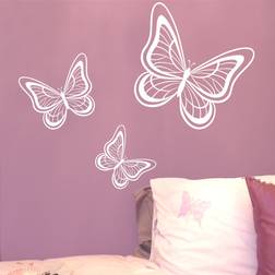 August Grove Butterflies Wall Sticker Set 3 Piece