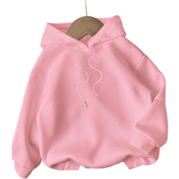 Shein Casual Minimalist Hooded Long Sleeve Sweatshirt - Autumn/Winter