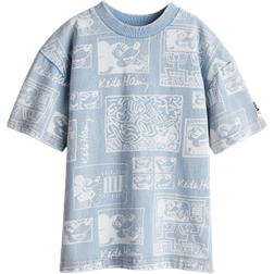 H&M Printed T-shirt Blue 5T/6 4-6Y