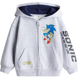 H&M Boys Grey Printed zip-through hoodie 8-10Y