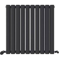 iBathUK Princia Horizontal Double Oval Panel Radiator 600mm x 600mm