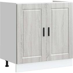 vidaXL Diskbänk Underskåp Grå Sonoma 80x46x81.5 cm Förvaringsskåp