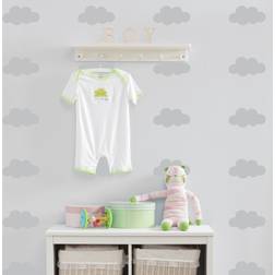 East Urban Home Cloud Wall Stickers Light Grey 16 cm H X 8.5 cm W