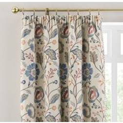Dunelm Lampasso Pencil Pleat Curtains - Blue