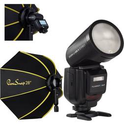Flashpoint Zoom Li-on X PRO R2 TTL Flash With Parasnap 28 Softbox