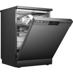 Living and Home Freestanding Large Dishwasher 60cm with 12 Place Settings Black