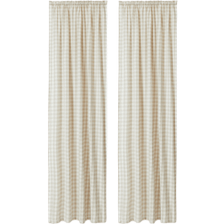 Åhléns Home Gardin GINGHAM 130x250 cm 2-pack Vit