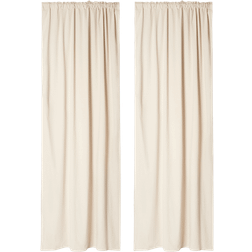 Åhléns Home Gardin i Krinklad Bomull MAJKEN 140x250 cm 2-pack Beige