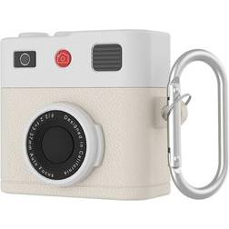 MTP Products AirPods 4 Retro Kamera Design Flydende Silikoneetui Hvid