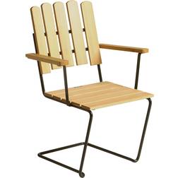 Grythyttan A2 - Oiled Pine with Green Frame Garden Dining Chair
