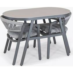 Kettler Cassis 2-Seater Garden & Anthracite/Grey Bistro Set, 1 Table incl. 2 Chairs
